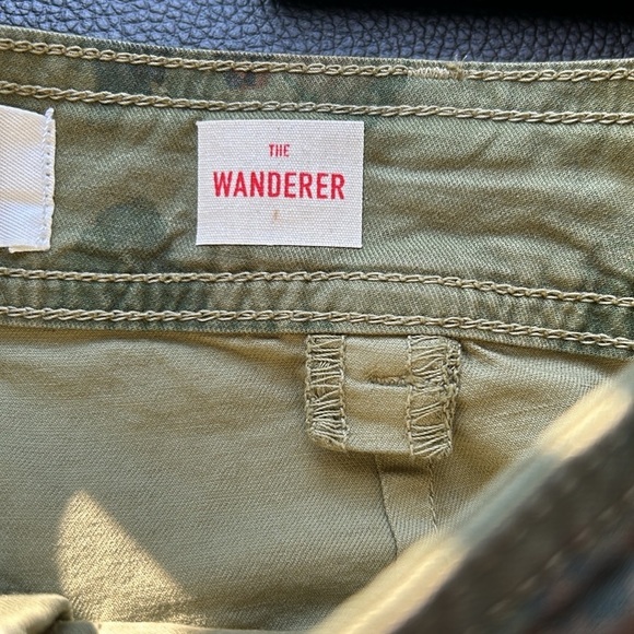 Anthropologie Wanderer Utility Shorts Camo Pockets Green Brown Sz 25 - Picture 9 of 15